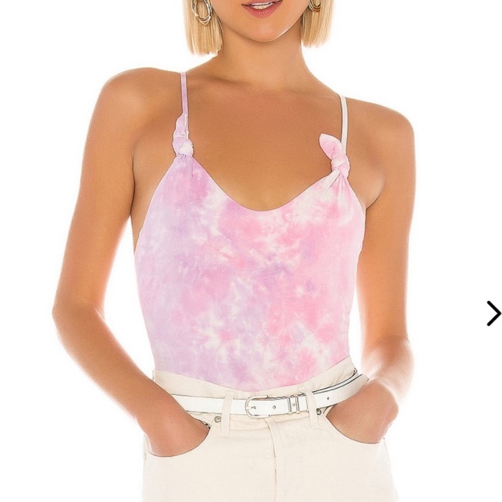 Lovers + Friends tie dye bodysuit.